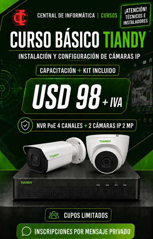 Curso Básico de Instalación y Configuración de Cámaras IP Tiandy
