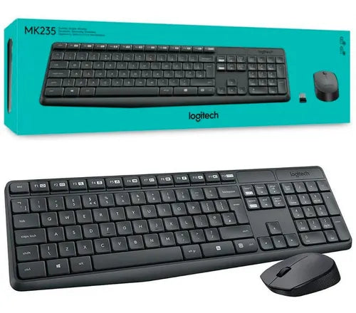 Combo inalámbrico teclado y mouse Logitech MK235