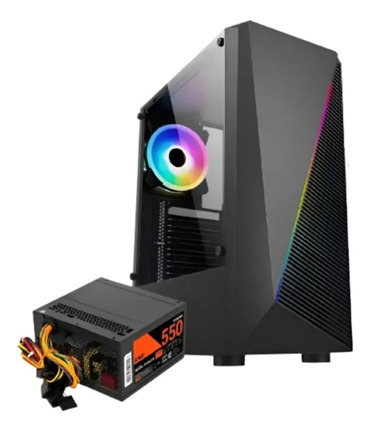 Gabinete NSX Gamer Ripper 802 + Fuente 550W 80 Plus Bronze