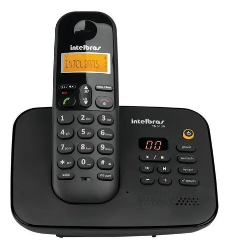 Teléfono inalámbrico Intelbras TS 3130 Negro c/ contestadora